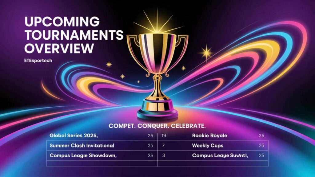 Upcoming Tournaments Overview